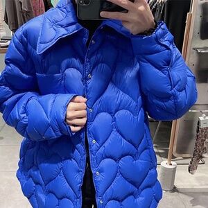 JNBY Blue Quilted Puffer Jacket
